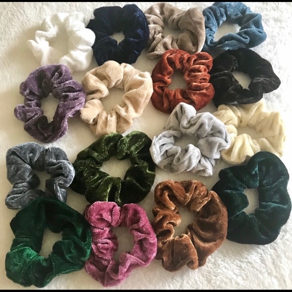Accessories - Lot of 16 Velvet Neutral Earth Tone Scrunchies